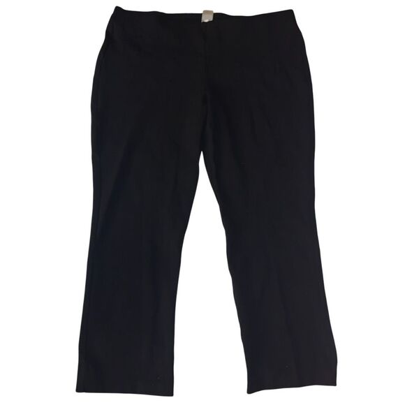 Chico's Pants - Chico’s Women's Black Pants Size 4 Straight Leg Elastic Waist Casual